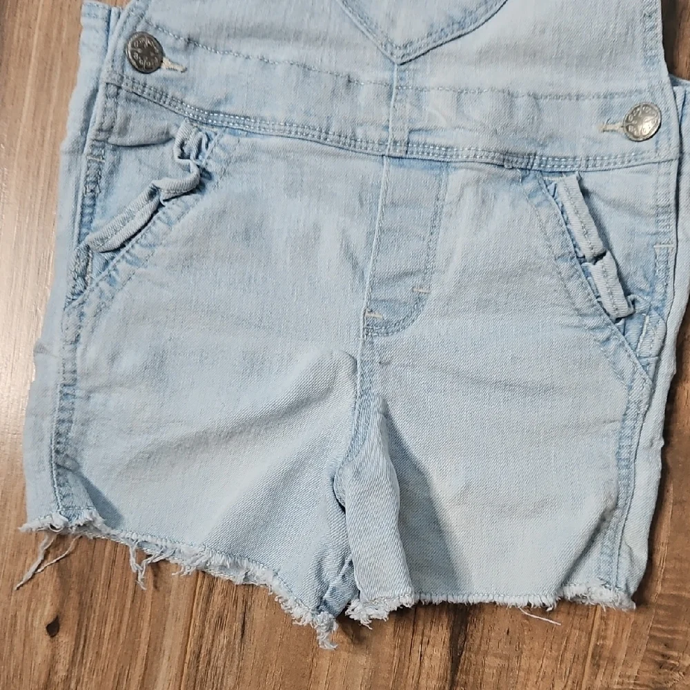 OshKosh B'gosh Light Blue Overalls with Rainbow Straps